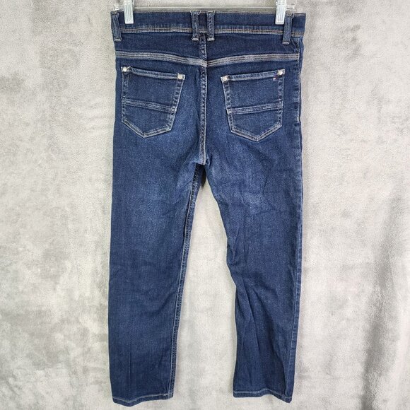 Womens Tommy Hilfiger Slim Straight Denim Blue Jeans Cotton Blend Hi Rise 16 - Picture 3 of 11